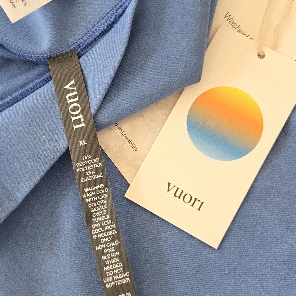 Vuori Washed Studio Legging NWT Athletic Athleisure Yoga Cerulean Blue Active - Picture 5 of 14
